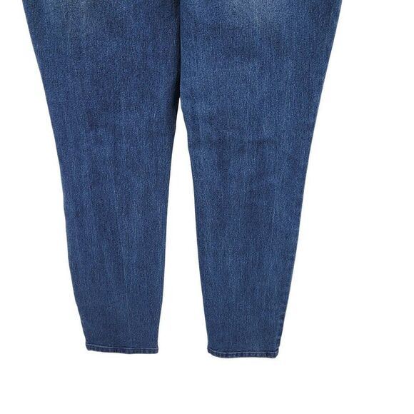 A.Z.I Womens Distressed Skinny Jeans Sz 10 Stretch Blue Denim Gold Patchwork - Picture 9 of 10